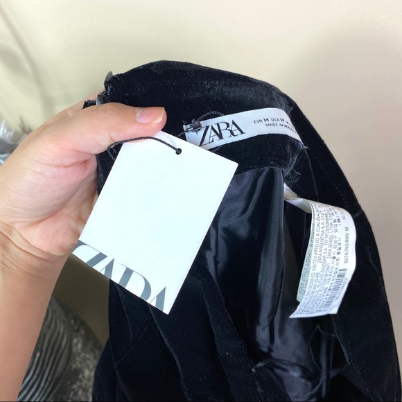 Zara Draped Mini Skirt in Velvet Black Blogger Fav - Picture 13 of 14